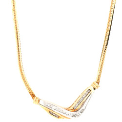 Pre Owned 9ct Diamond Set Necklet ZX37